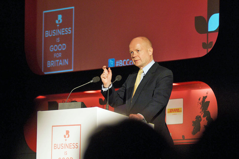 The Foreign Secretary William Hague