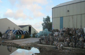 Some of the waste that was not cleared from the Worksop site