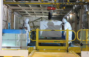 Dounreay pond wall block work