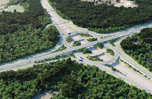 image showing a visualisation of the M25 junction 10 scheme