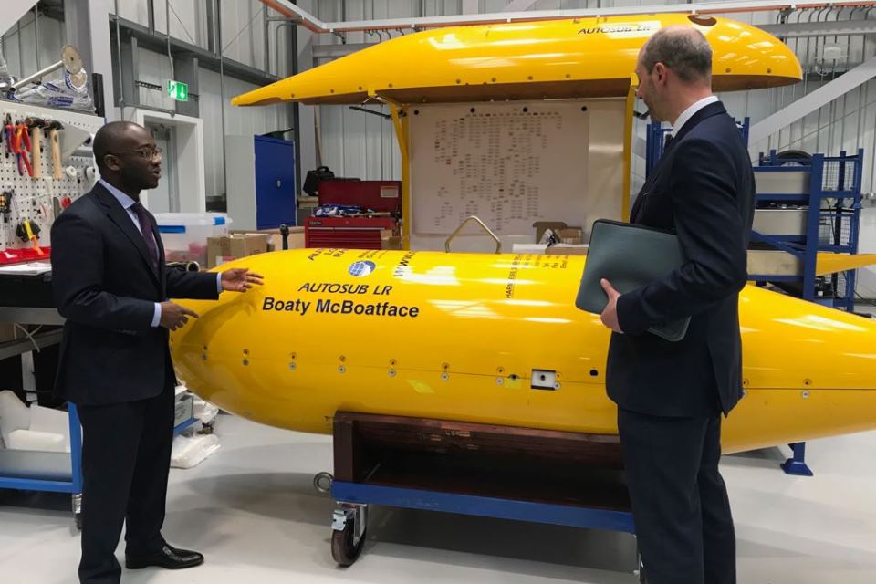 Sam Gyimah visits the National Oceanography Centre