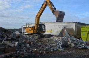 Drum Store, a fixture at the Repository since the 1990s, was successfully demolished