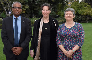 Khaled Awad, Head of FONDEF programme, CONICYT; Fiona Clouder, Her Majesty’s Ambassador, and Jacqui Williams, Head of RCUK Newton Fund.