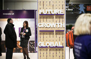 The Innovate UK stand at Innovate 2017 - future, growth, global