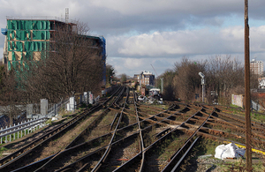 View from Lewisham station towards London
