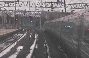 Still image from forward facing CCTV of the northbound train (image courtesy of Virgin Trains)