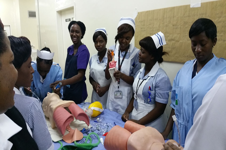 Zambian nurses in training