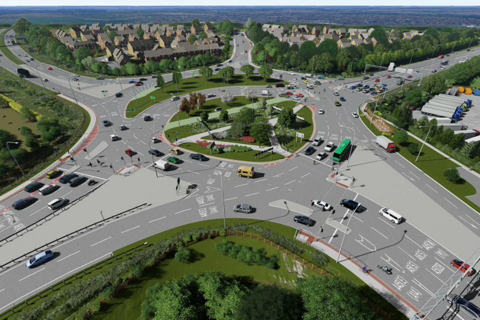 image showing A45/A6 Chowns Mill upgrade