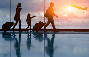 Passengers at an airport.