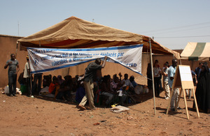WFP food distribution in Bamako, Mali. Picture: Derek Markwell/DFID