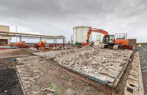 Dounreay materials test reactor demolished support buildings