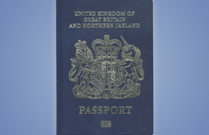 Blue passport.
