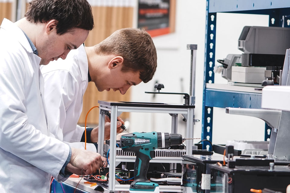 Kalvis Gredzens and Richard Wenborn, 3D Development Engineers at Photocentric, developing the next generation of Liquid Crystal 3D Printers.