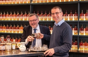 Secretary of State for Scotland, David Mundell, visits Aberlour distillery