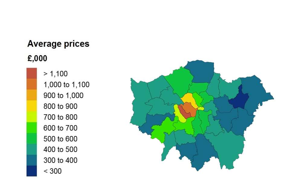 Average price by London borough