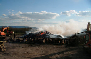 Fire on site