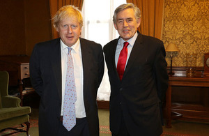 Photo of Boris Johnson and Gordon Brown