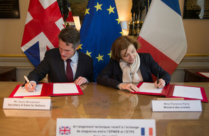Defence Secretary Gavin Williamson and French Minister of the Armed Forces Mme Florence Parly