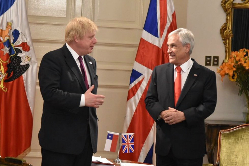 The Foreign Secretary with President Sebastian Piñera of Chile.