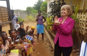 International Development Minister Harriet Baldwin in Sierra Leone