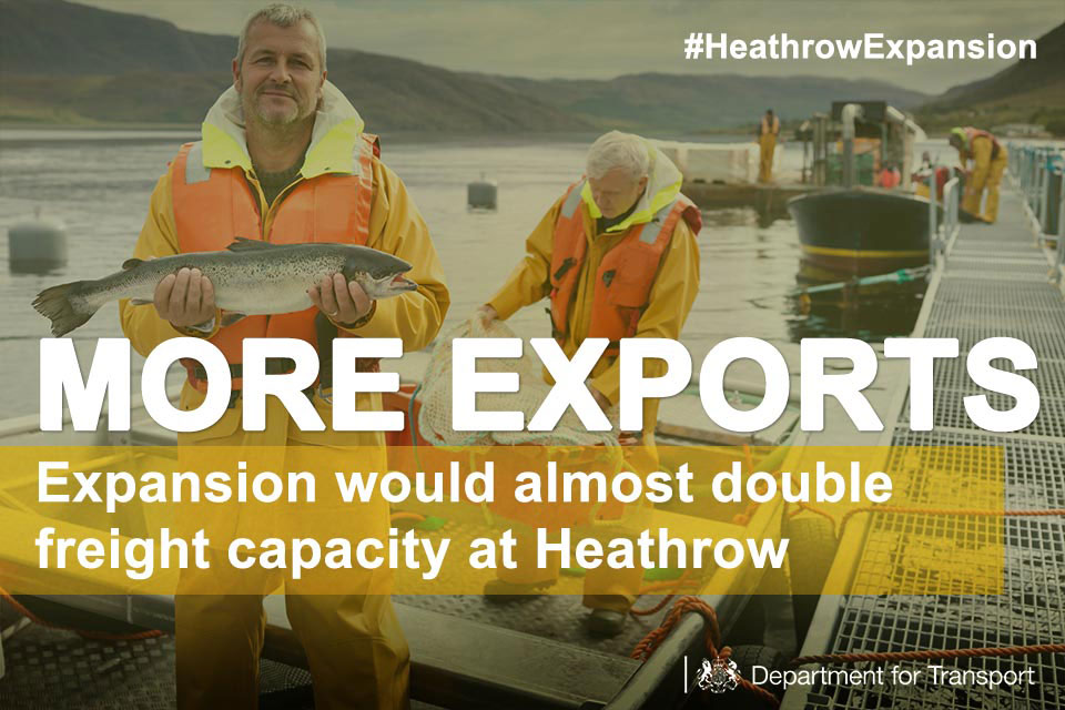 More exports: expansion would almost double freight capacity at Heathrow.