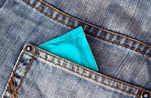 Condom in jean pocket