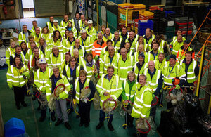 Teams from across the Sellafiedl Ltd's Infrastructure directorate help clear up litter