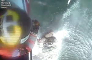 Dramatic moment coastguard helicopter rescues two young boys - GOV.UK