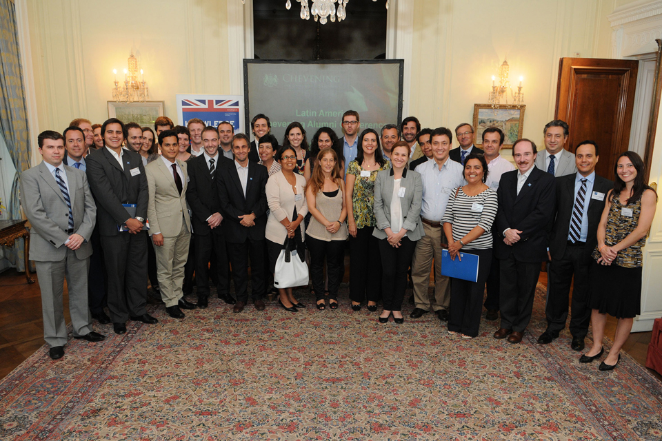 Chevening alumni from 10 countries (Argentina, Bolivia, Brazil, Chile, Colombia, Mexico, Paraguay, Peru, Uruguay and Venezuela)