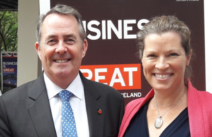 Dr Liam Fox with Emma Wade-Smith