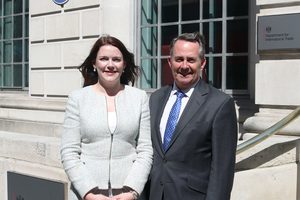 International Trade Secretary Dr Liam Fox MP and HM Trade Commissioner for Asia Pacific Natalie Black