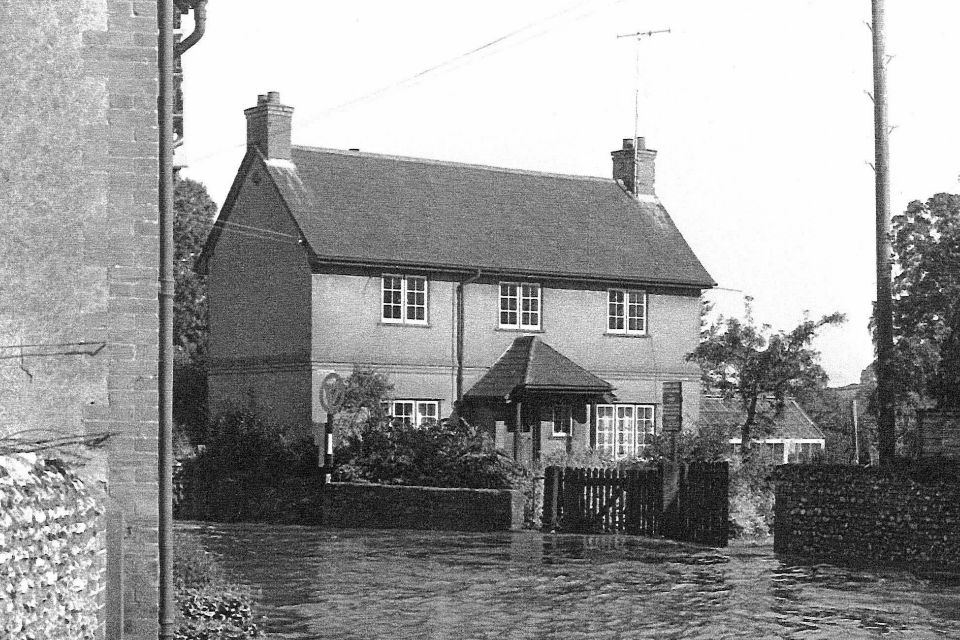 Flooding in East Budleigh, East devon, July 1968