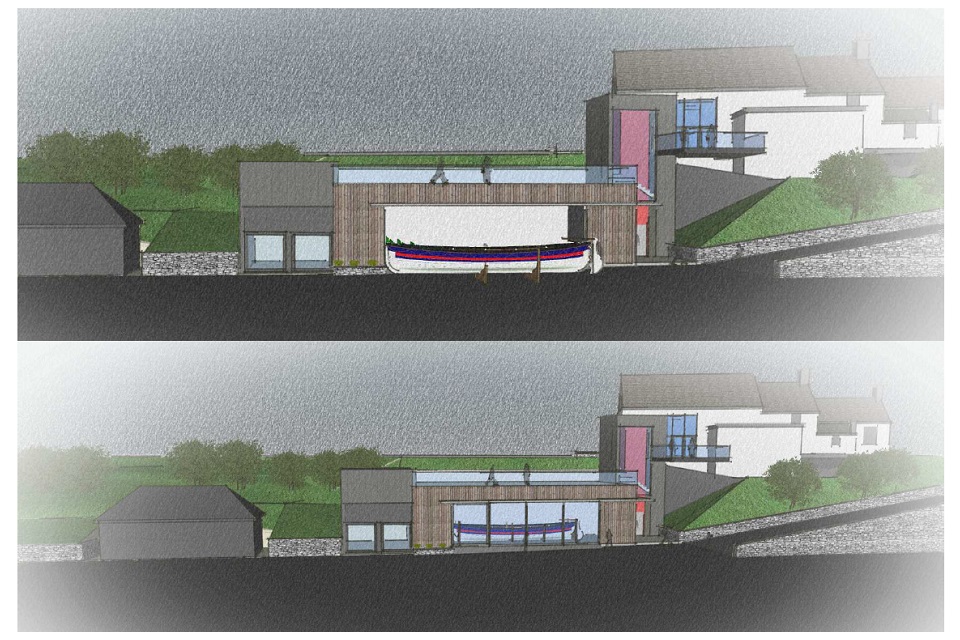 Artist's impression of lifeboat visitors’ centre