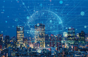 Modern cityscape and communication network concept (credit: metamorworks/iStockphoto)