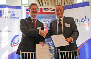 British Ambassador Stephen Lillie and Mr Roger Lamb, Vice Chairman of the British Chamber of Commerce of the Philippines