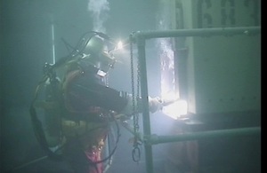 Divers at Sizewell A nuclear site in Suffolk