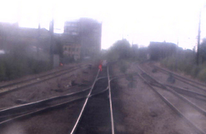 Image from forward facing CCTV showing the incident (image courtesy of London North Eastern Railway)