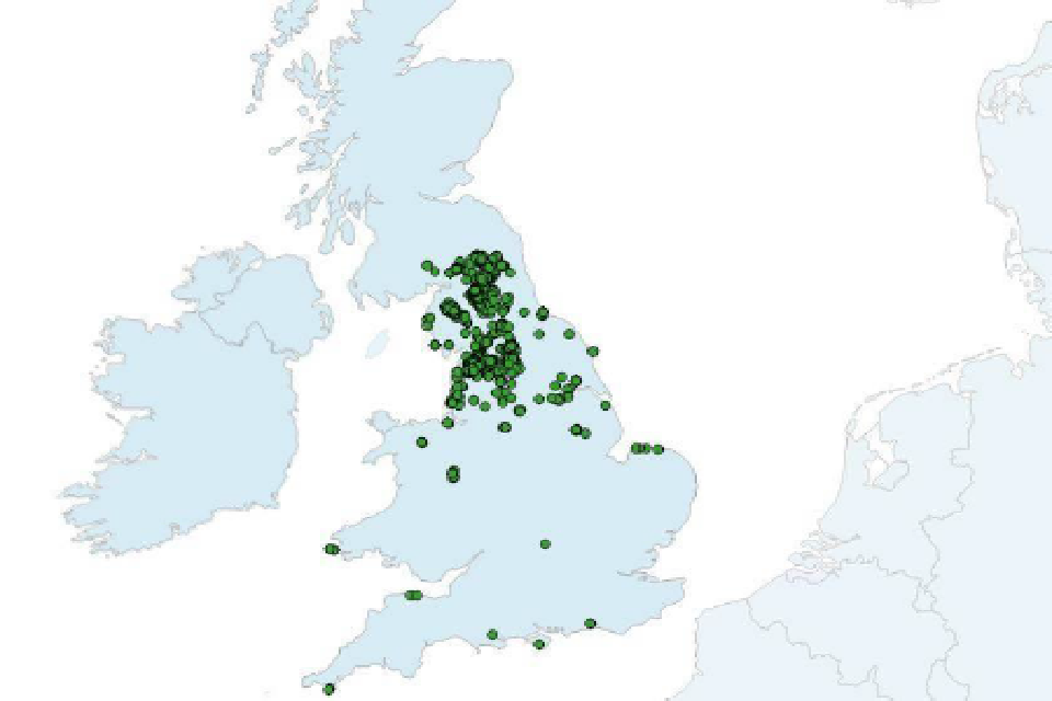 Figure 1. Wing tag sightings and radio tracking data 2002-2006