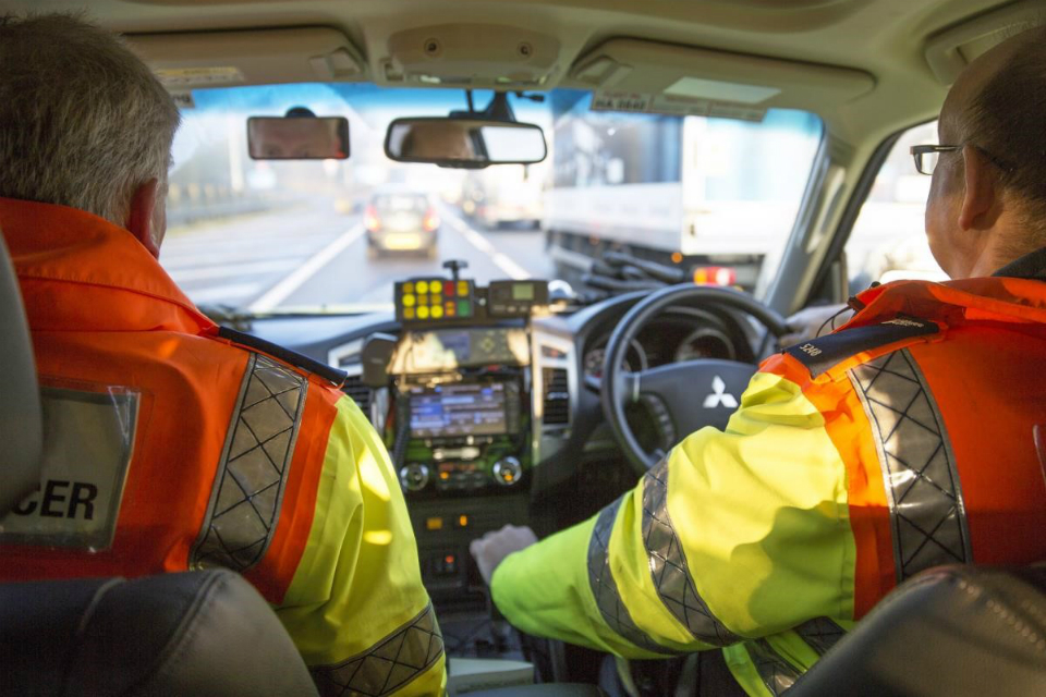 Traffic officers on the road