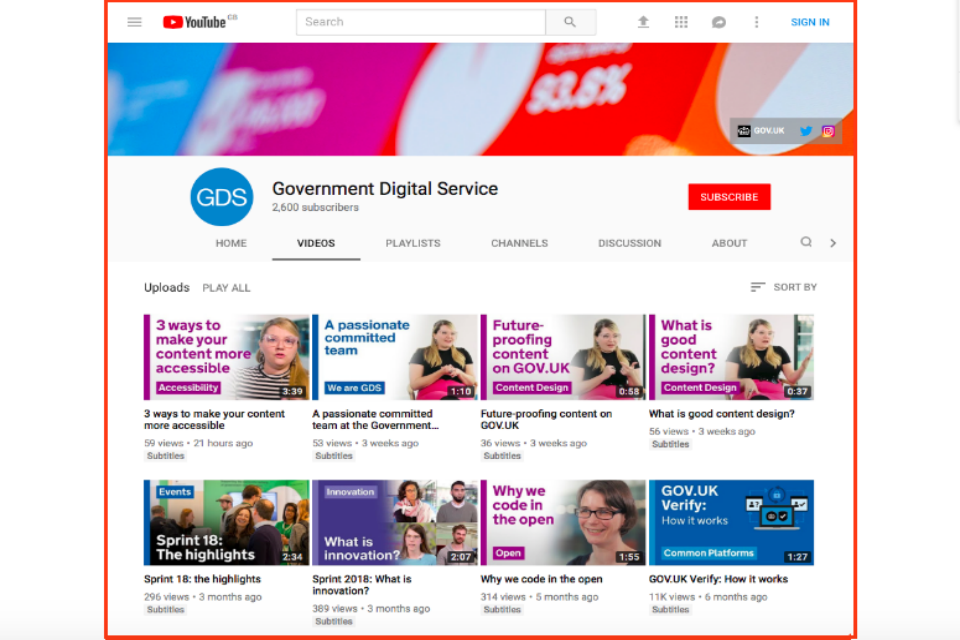 GDS YouTube