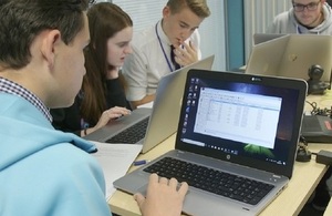 Students at the CyberFirst course hosted at Energus, Workington