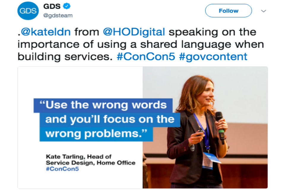 Kate Tarling ConCon tweet