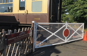 The coaches in their final position (courtesy of Avon Valley Railway)