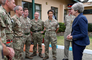 Prime Minister Theresa May at IED training centre in Kenya