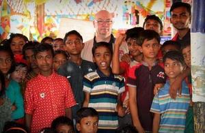 Alistair Burt in Cox’s Bazar, Bangladesh. Picture: Alex Sampson / Save the Children