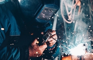 Welder in action