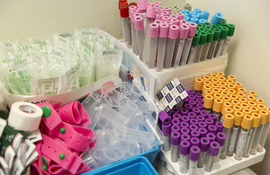 Phlebotomist supplies for taking blood samples