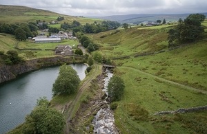 Image shows the Kilhope Burn in Weardale