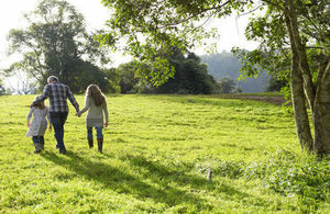 people outside enjoying the natural environment