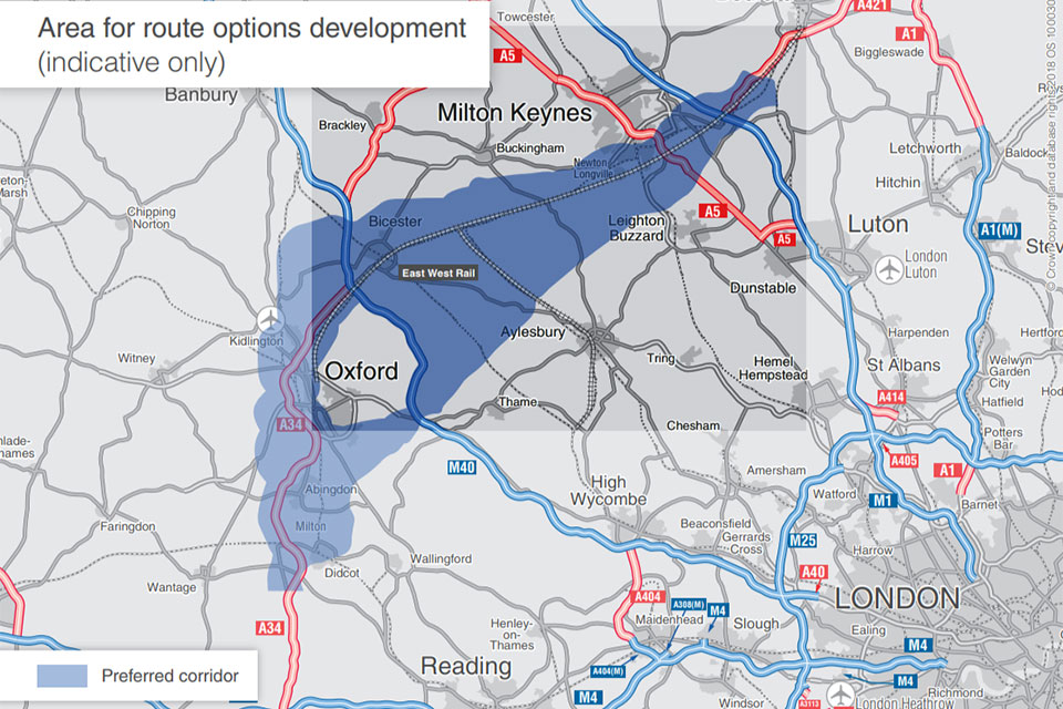 Picture of the proposed corridor route. 